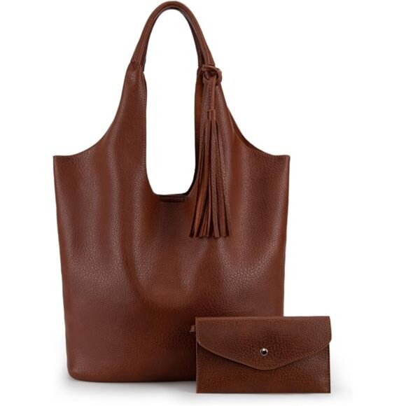 Slouchy Hobo Bags for Women Z Brown - Picture 1 of 6